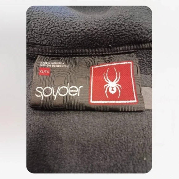 Spyder Full Zip Hoodie Mid Weight  Black Sweater Size XL - Picture 13 of 15